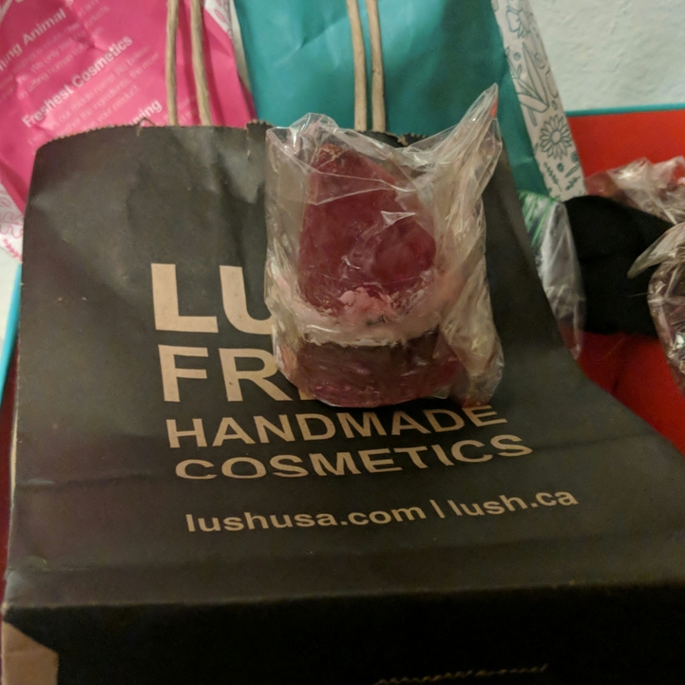 Lush Strawberry Santa soap